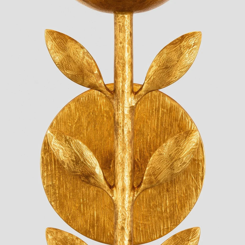 Lampa Ścienna Boho z Motywem Liści i Abażurem - 19