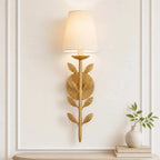 Lampa Ścienna Boho z Motywem Liści i Abażurem - 3