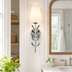 Lampa Ścienna Boho z Motywem Liści i Abażurem - 4