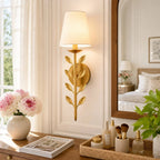 Lampa Ścienna Boho z Motywem Liści i Abażurem - 8