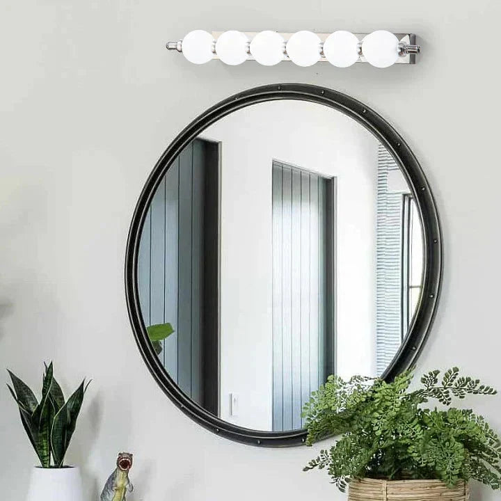 Lampa Ścienna do Lustra Nowoczesna z Okrągłymi Kloszami nad Lustro Łazienkowe - 11