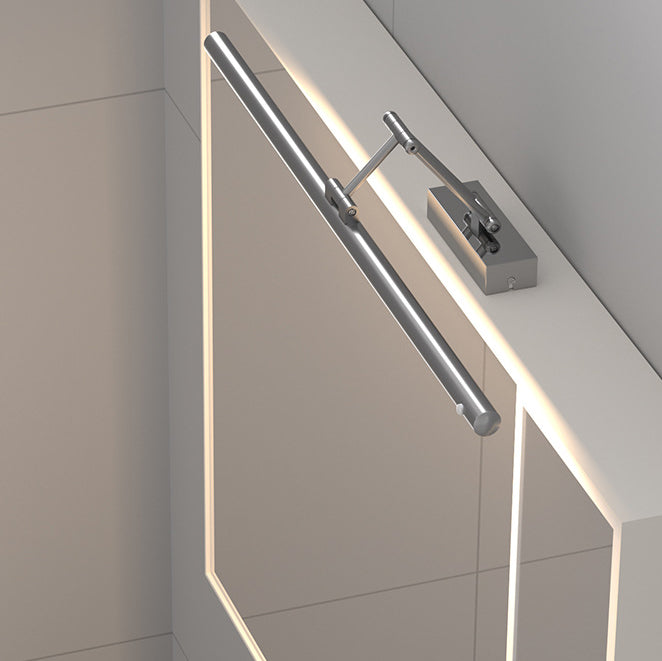 Lampa Ścienna Minimalistyczna do Łazienki z Czujnikiem Ruchu i Regulowanym Ramieniem - Srebrny - 220V-240V