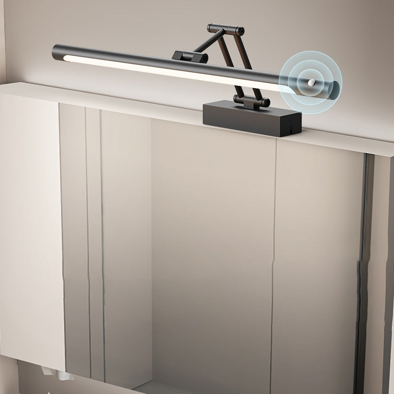 Lampa Ścienna Minimalistyczna do Łazienki z Czujnikiem Ruchu i Regulowanym Ramieniem - Czarny - 100V-120V