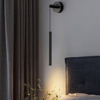 Lampa Ścienna Minimalistyczna z Cylindrycznym Kloszem na Kablu - 17