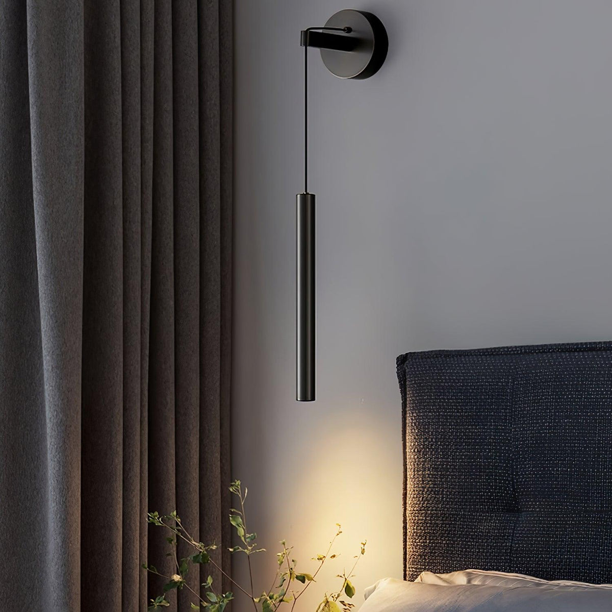 Lampa Ścienna Minimalistyczna z Cylindrycznym Kloszem na Kablu - 17
