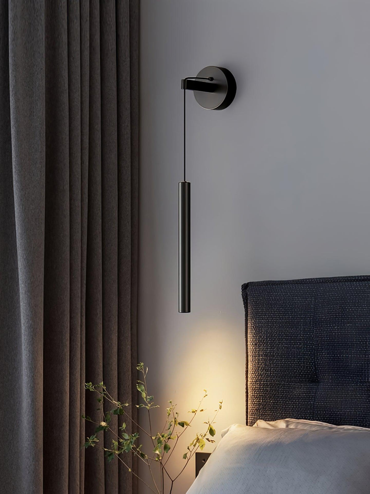 Lampa Ścienna Minimalistyczna z Cylindrycznym Kloszem na Kablu - 23