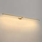 Lampa Ścienna Minimalistyczna z Obrotowym Ramieniem do Lustra i Obrazów - Złoto