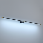 Lampa Ścienna Minimalistyczna z Obrotowym Ramieniem do Lustra i Obrazów - Czarny