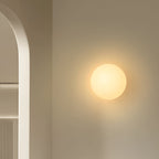 Lampa Ścienna Minimalistyczna z Okrągłym Kloszem i Rozproszonym Światłem - 10