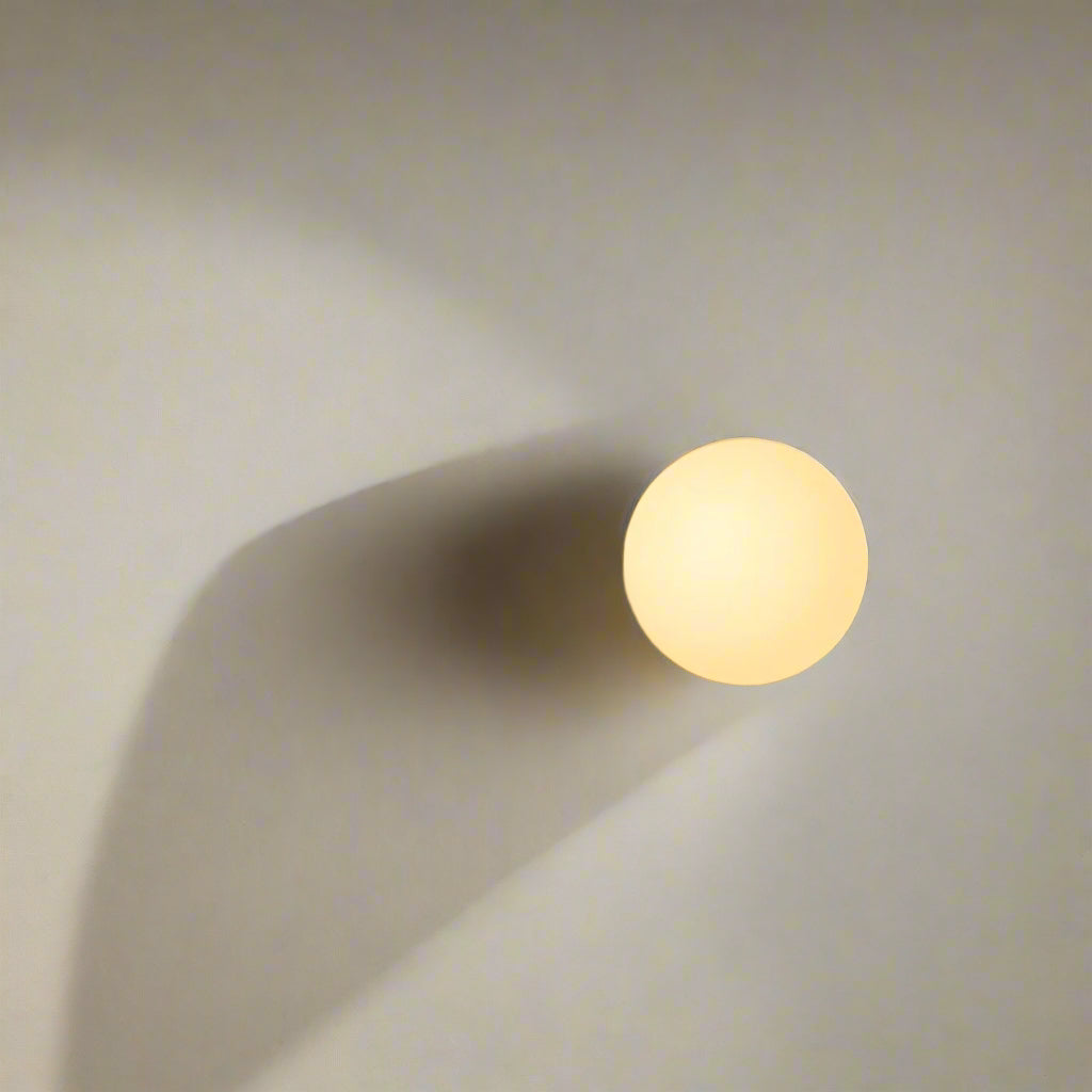 Lampa Ścienna Minimalistyczna z Okrągłym Kloszem i Rozproszonym Światłem - 7
