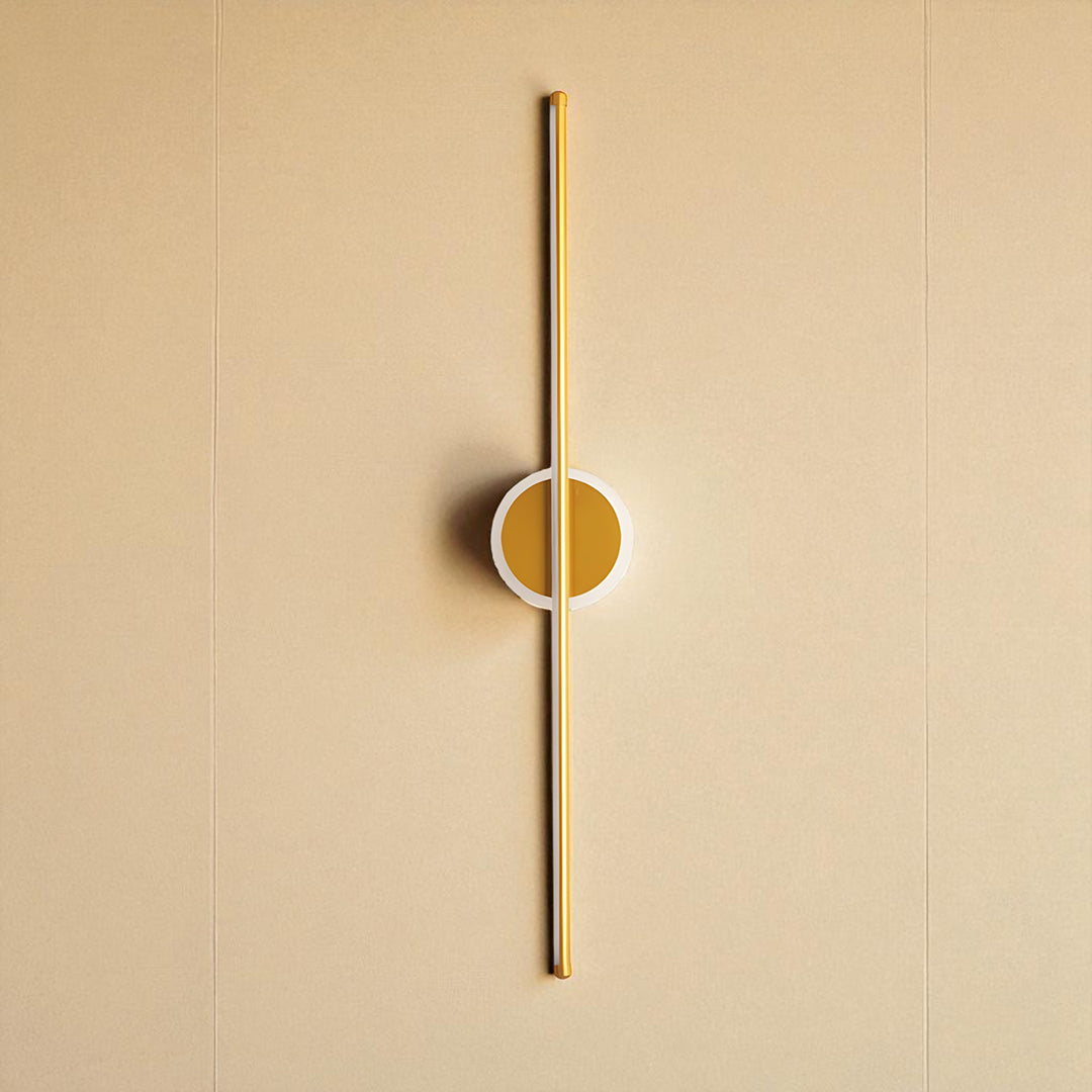 Lampa Ścienna Minimalistyczna z Zintegrowanym Źródłem Światła - Złoto