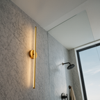 Lampa Ścienna Minimalistyczna z Zintegrowanym Źródłem Światła - Złoto