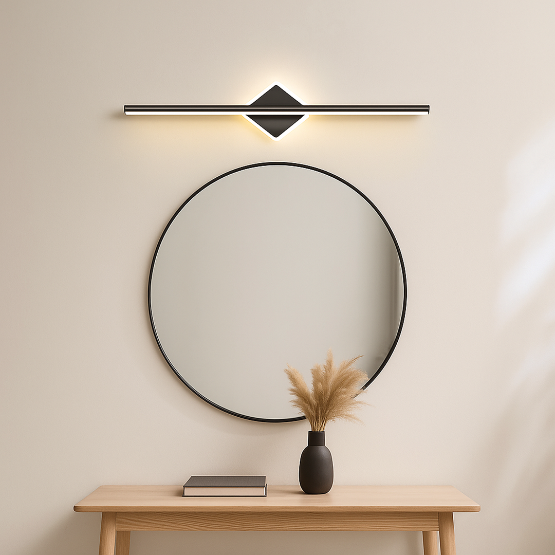 Lampa Ścienna Minimalistyczna z Zintegrowanym Źródłem Światła - Czarny