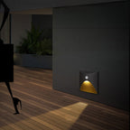 Lampa Ścienna Nowoczesna Minimalistyczna z Czujnikiem Ruchu do Ogrodu i na Schody - 100V–120V i Czarny