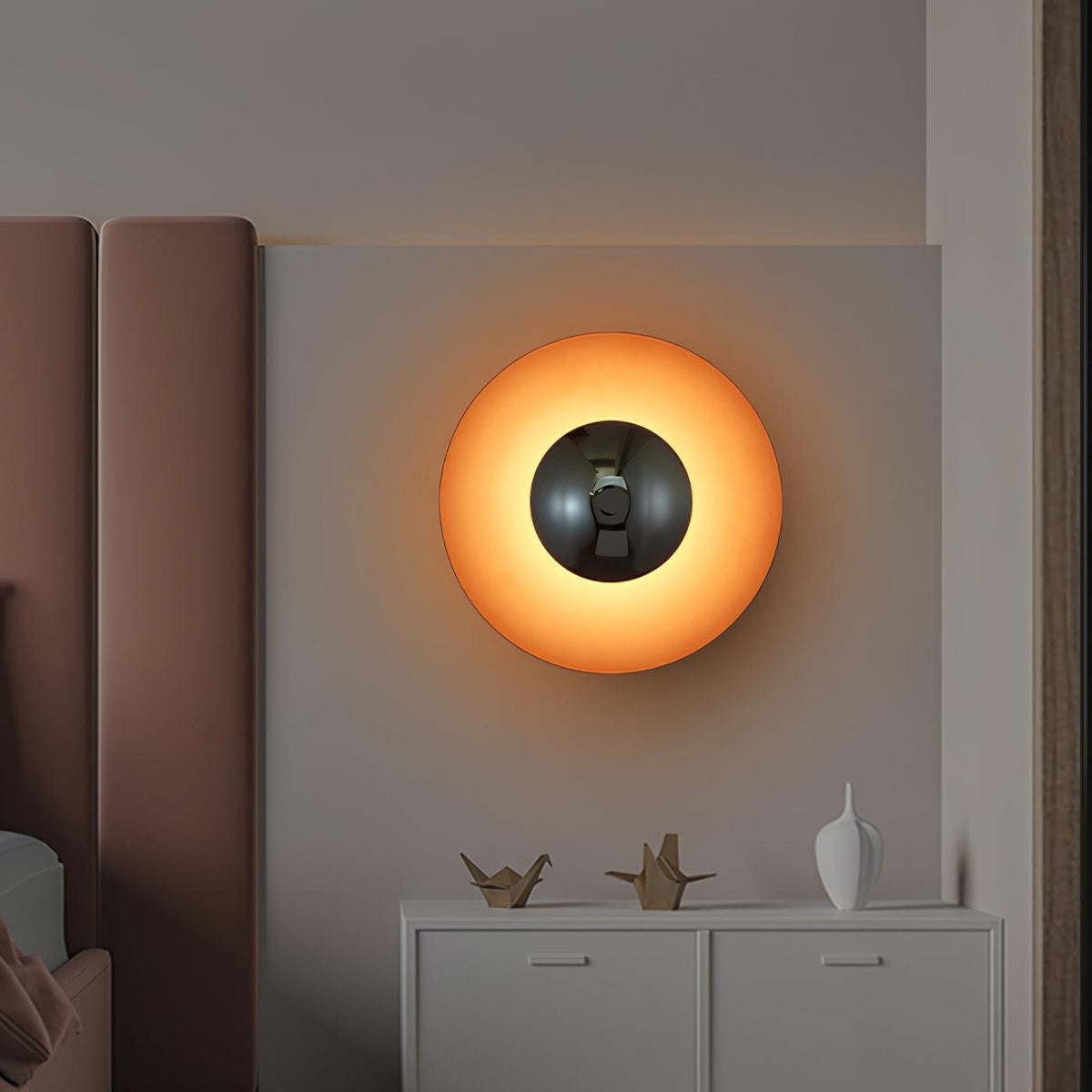 Lampa Ścienna Nowoczesna Minimalistyczna z Okrągłym Kloszem i Zintegrowanym LED - 16