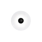 Lampa Ścienna Nowoczesna Minimalistyczna z Okrągłym Kloszem i Zintegrowanym LED - Biały i Czarny