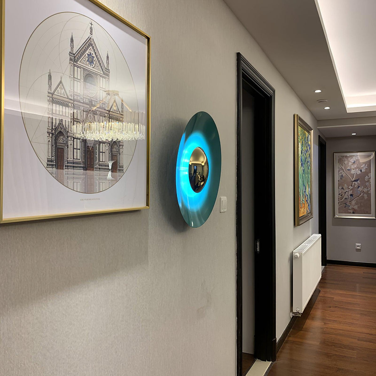 Lampa Ścienna Nowoczesna Minimalistyczna z Okrągłym Kloszem i Zintegrowanym LED - 4
