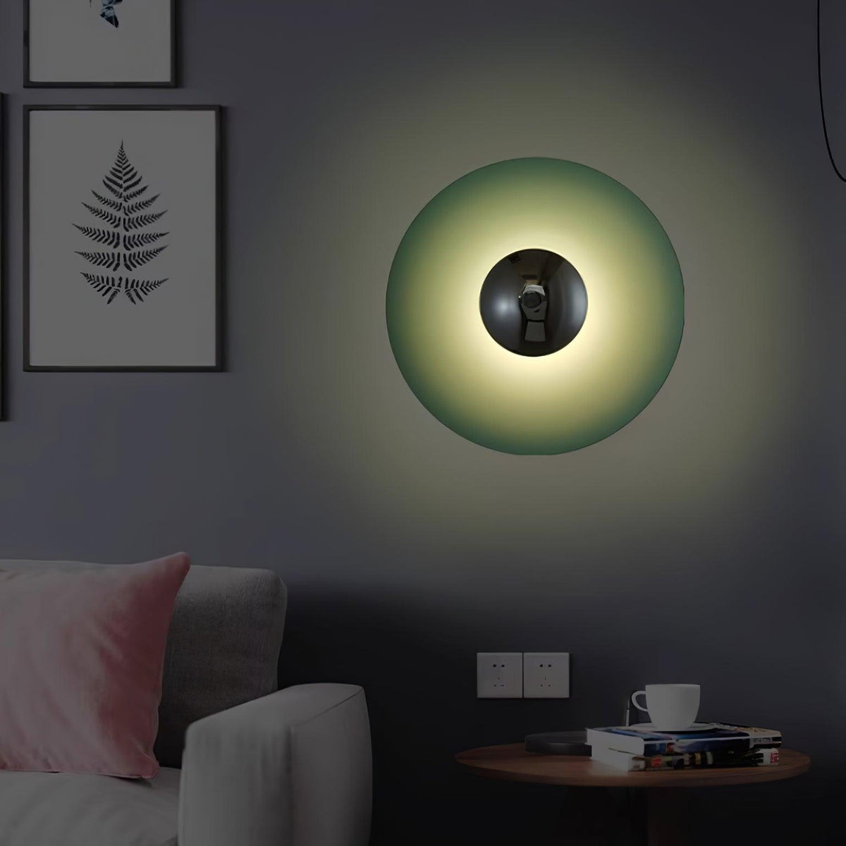 Lampa Ścienna Nowoczesna Minimalistyczna z Okrągłym Kloszem i Zintegrowanym LED - 7