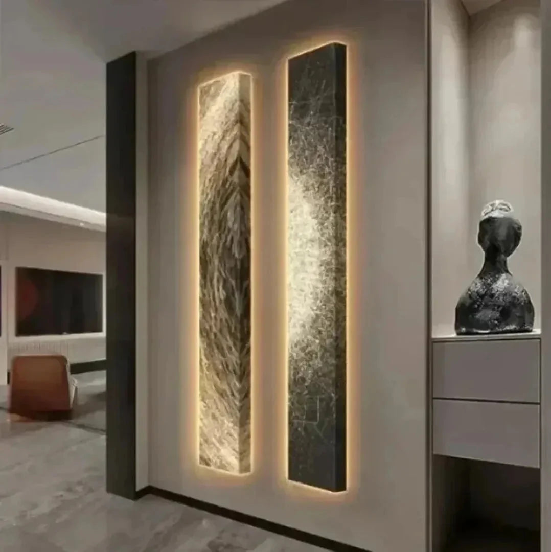 Lampa Ścienna Nowoczesna z Podświetleniem LED i Wzorem Artystycznym - 5