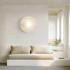 Lampa Ścienna Okrągła Wabi-Sabi Retro z Teksturowaną Obudową - 11