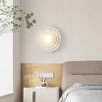 Lampa Ścienna Okrągła Wabi-Sabi Retro z Teksturowaną Obudową - 13