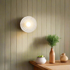 Lampa Ścienna Okrągła Wabi-Sabi Retro z Teksturowaną Obudową - 14