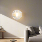 Lampa Ścienna Okrągła Wabi-Sabi Retro z Teksturowaną Obudową - 15