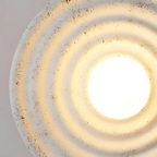 Lampa Ścienna Okrągła Wabi-Sabi Retro z Teksturowaną Obudową - 6