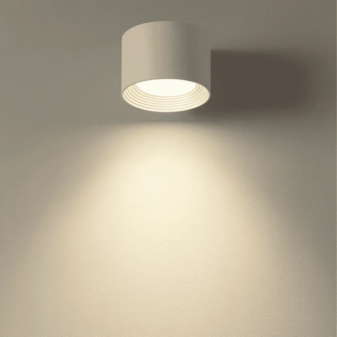 Lampa Ścienna Skandynawska z Regulowaną Głowicą i Akumulatorem - Biały