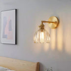 Lampa Ścienna Vintage z Kloszem ze Szkła w Kształcie Kwiatu - 19
