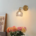Lampa Ścienna Vintage z Kloszem ze Szkła w Kształcie Kwiatu - 23