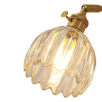 Lampa Ścienna Vintage z Kloszem ze Szkła w Kształcie Kwiatu - 24