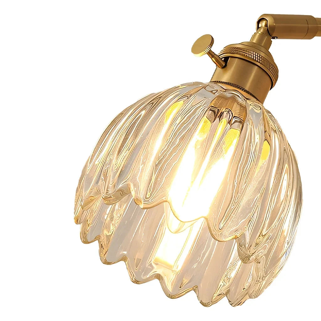 Lampa Ścienna Vintage z Kloszem ze Szkła w Kształcie Kwiatu - 24