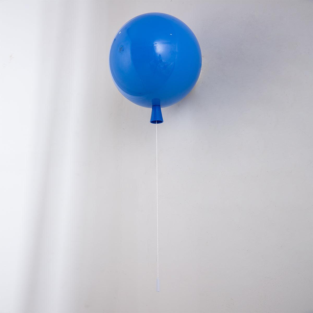 Lampa Ścienna w Kształcie Balonu Nowoczesna z Włącznikiem Sznurkowym - Niebieski