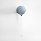 Lampa Ścienna w Kształcie Balonu Nowoczesna z Włącznikiem Sznurkowym - Szary matowy