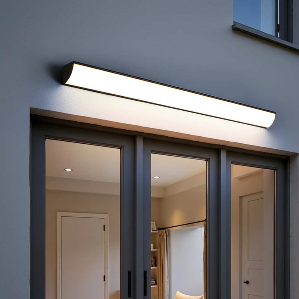 Lampa Ścienna Zewnętrzna Minimalistyczna z Wbudowanym LED - Czarny