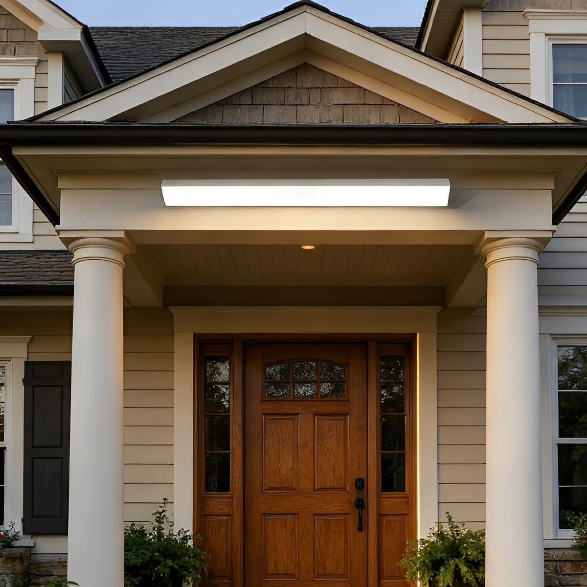 Lampa Ścienna Zewnętrzna Modernistyczna z Wbudowanym źródłem Światła i Regulacją Barwy - 6