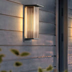 Lampa Ścienna Zewnętrzna Nowoczesna z Ryflowanym Kloszem Akrylowym - 12