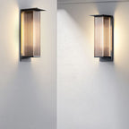 Lampa Ścienna Zewnętrzna Nowoczesna z Ryflowanym Kloszem Akrylowym - 3