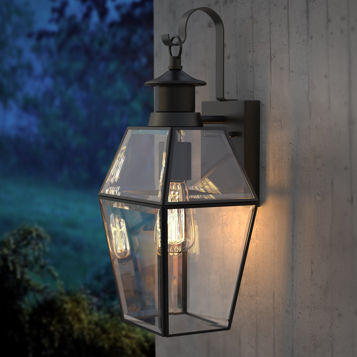 Lampa Ścienna Zewnętrzna Vintage z Czujnikiem Ruchu i Kloszem Szklanym - 10
