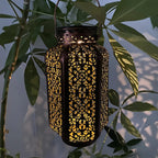 Lampa Solarna Ogrodowa Orientalna z Ażurowym Wzorem do Powieszenia i Postawienia - 4