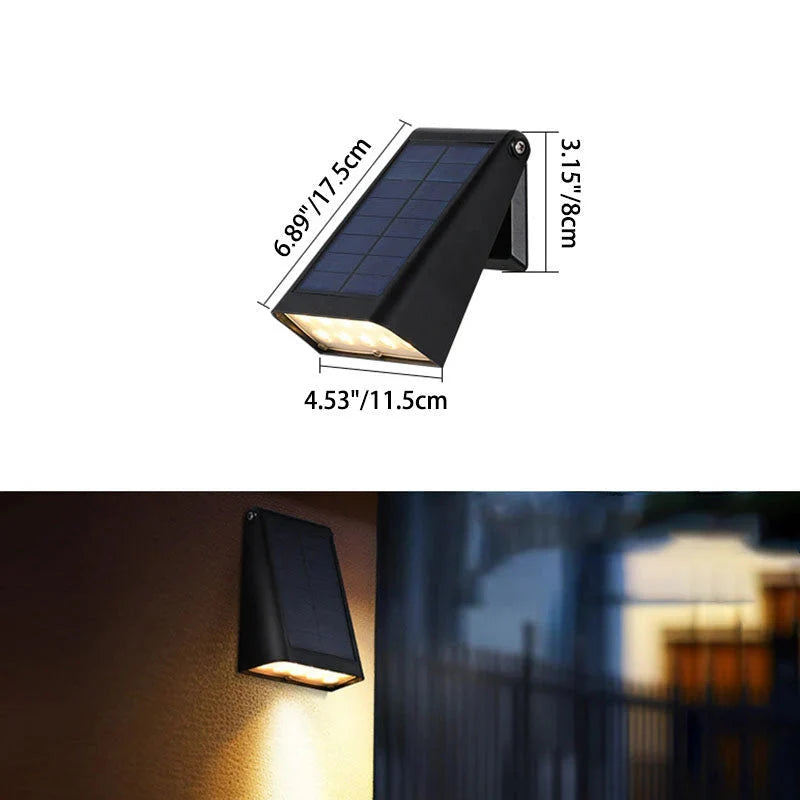Lampa Solarna Ścienna Zewnętrzna do Ogrodu i Elewacji - 5
