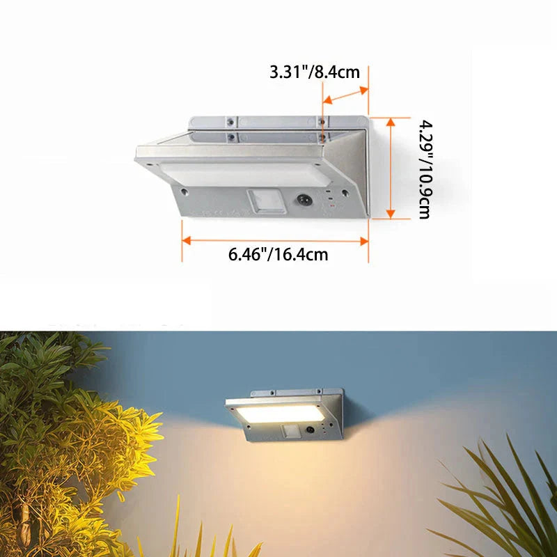 Lampa Solarna Ścienna Zewnętrzna do Ogrodu i Elewacji - 8
