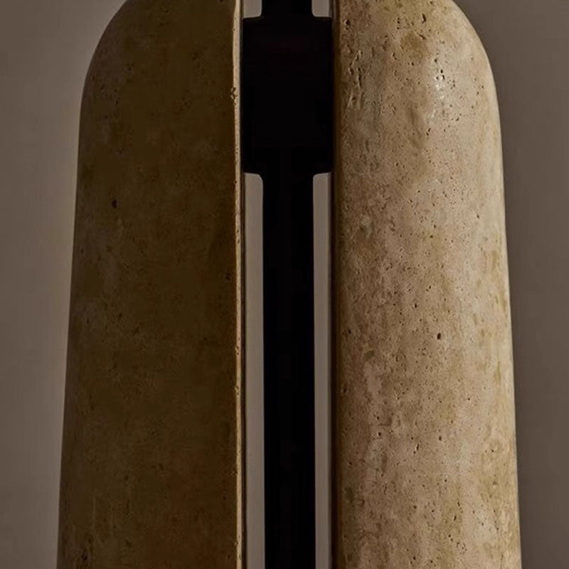 Lampa Stołowa Art Deco z Kopułowym Kloszem na Kamiennej Podstawie - 6