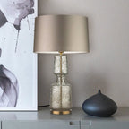 Lampa Stołowa Art Deco ze Szklaną Podstawą i Abażurem - 12