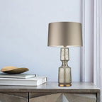 Lampa Stołowa Art Deco ze Szklaną Podstawą i Abażurem - 7