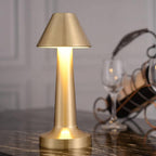 Lampa Stołowa Bezprzewodowa z Dotykowym Ściemnianiem i Ładowaniem USB - Złoty