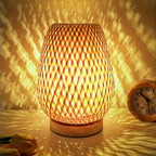Lampa Stołowa Boho z Bambusowym Kloszem i Regulacją Jasności - 4