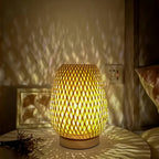 Lampa Stołowa Boho z Bambusowym Kloszem i Regulacją Jasności - 7