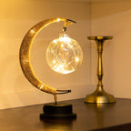 Lampa Stołowa Boho z Półksiężycem i Szklaną Kulą z Lampkami - 6